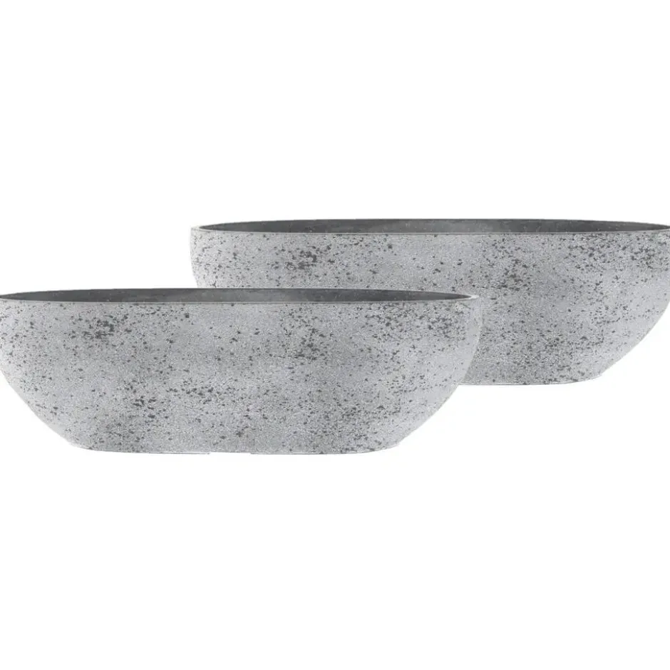 Steege Plantenbak - beton grijs - kunststof - 55 x 16 cm