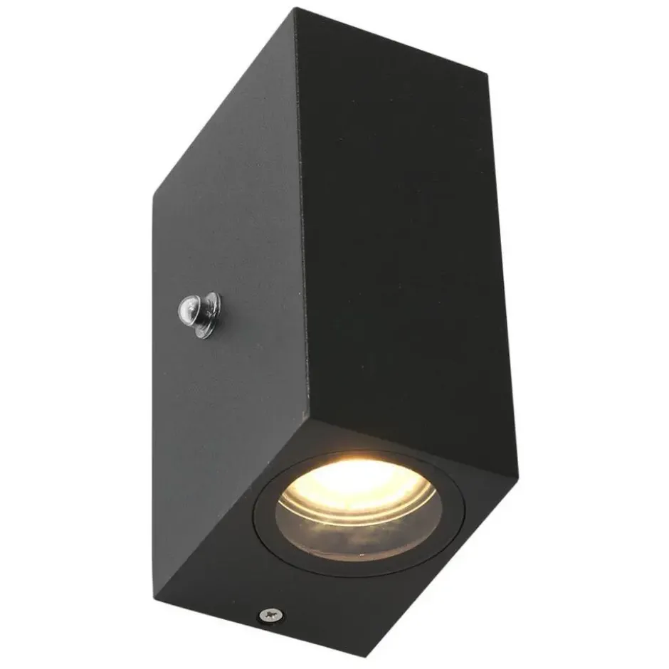 Steinhauer Buitenlamp Logan - 2 lichts - zwart - 6.7x15.5 cm