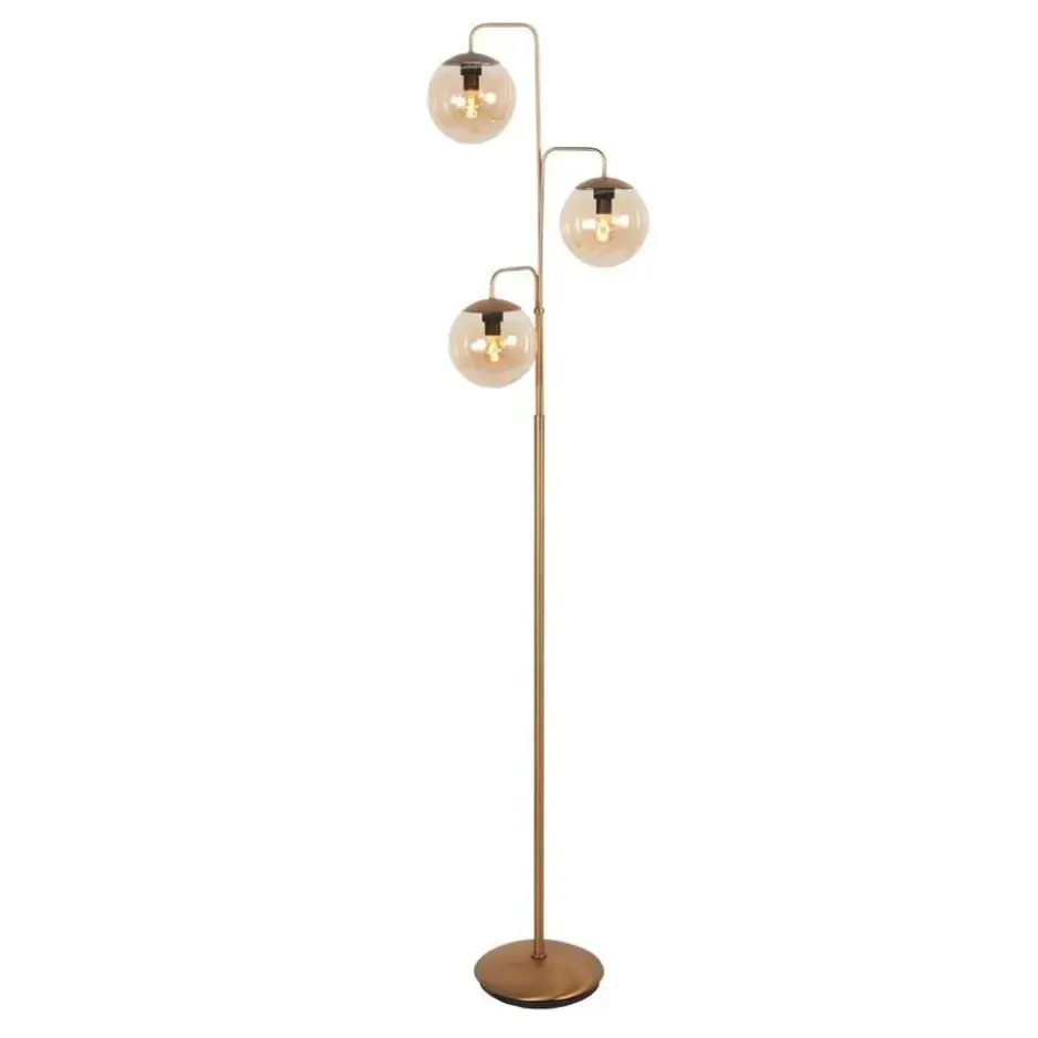 Steinhauer Vloerlamp Bollique - 3 lichts - brons - 24x172 cm
