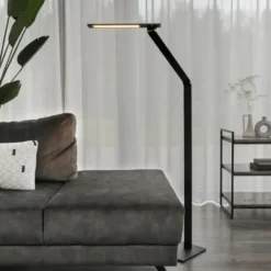 Steinhauer Vloerlamp serenade - zwart - 24x140 cm