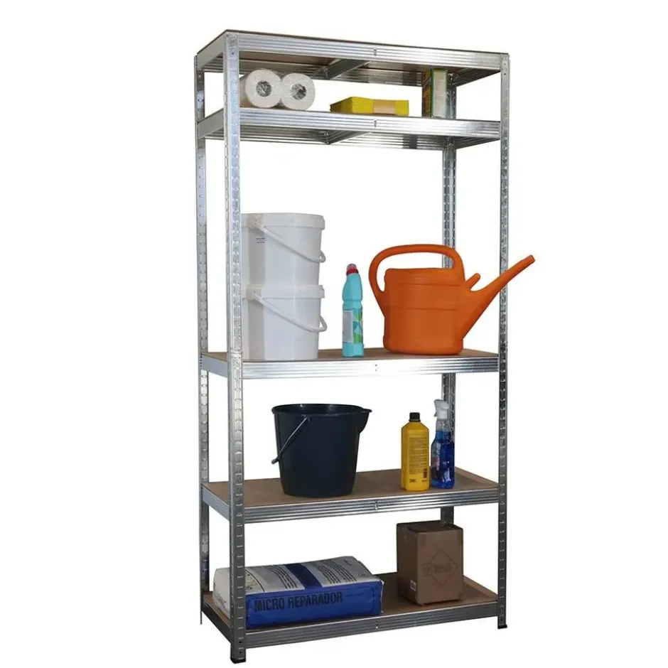 Stellingkast / Magazijnstelling - Zilver - 5 planken