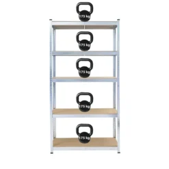 Stellingkast / Magazijnstelling - Zilver - 5 planken