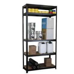 Stellingkast / Magazijnstelling - Zwart - 5 planken
