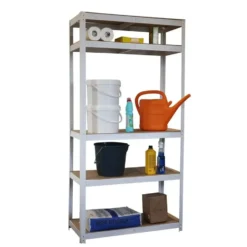 Stellingkast / Magazijnstelling - Wit - 5 planken