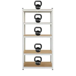 Stellingkast / Magazijnstelling - Wit - 5 planken