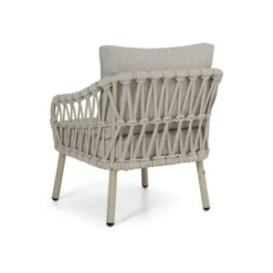 Stoel en Bank Loungeset 4 personen Rope Zand/Beige Coco Serra