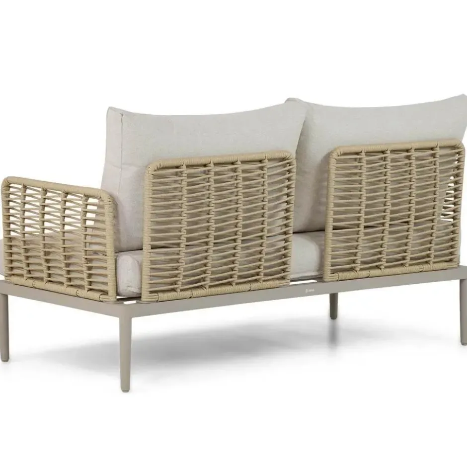 Stoel en Bank Loungeset 4 personen Wicker/Aluminium/Aluminium/wicker Taupe