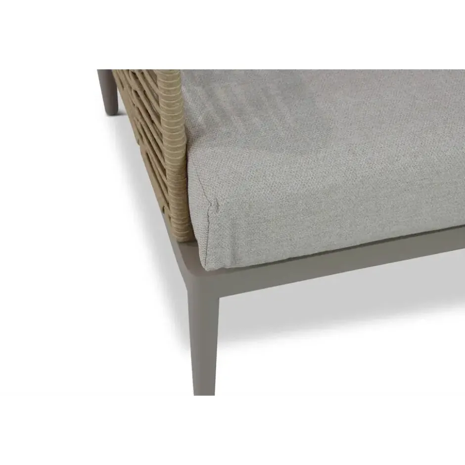 Stoel en Bank Loungeset 4 personen Wicker/Aluminium/Aluminium/wicker Taupe