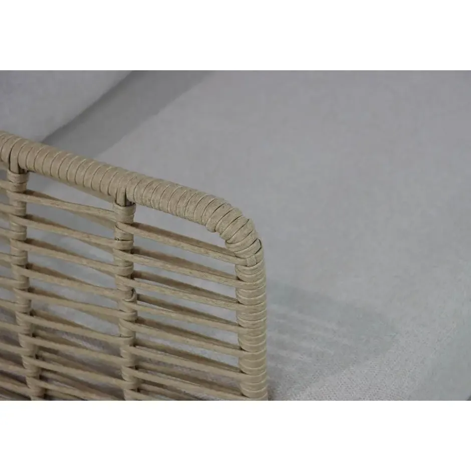 Stoel en Bank Loungeset 4 personen Wicker/Aluminium/Aluminium/wicker Taupe