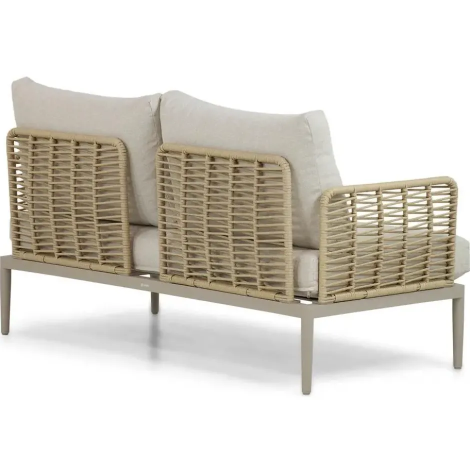Stoel en Bank Loungeset 4 personen Wicker/Aluminium/Aluminium/wicker Taupe