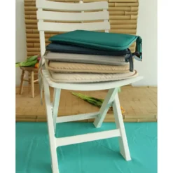 Stof Textile Home stoelkussens - grijs - 38 x 38 x 3 cm