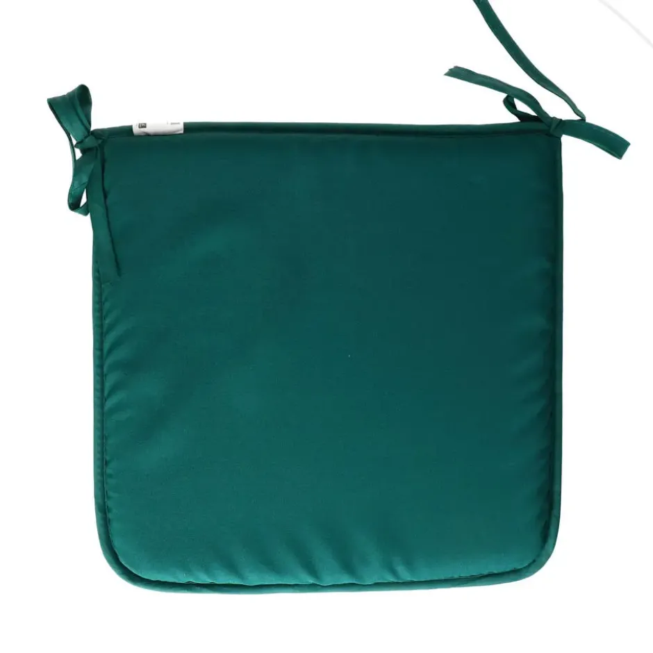 Stof Textile Home stoelkussens - emerald groen - 38 x 38 x 3 cm