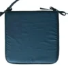 Stof Textile Home stoelkussens - petrolblauw - 38 x 38 x 3 cm