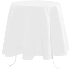 Stof Textiles Tafelkleed - Dia 180 cm - wit - Tafellaken