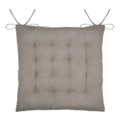 Stof Textile stoelkussen - beige - 38 x 38 x 4 cm
