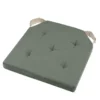 Stof Textile stoelkussen - groen - 38 x 38 x 4 cm