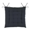 Stof Textile stoelkussens - antraciet - 38 x 38 x 3.5 cm