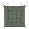 Stof Textile stoelkussens - groen - 38 x 38 x 3.5 cm