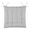 Stof Textile stoelkussens - lichtgrijs - 38 x 38 x 3.5 cm