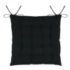Stof Textile stoelkussens - zwart - 38 x 38 x 3.5 cm