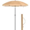 Stok Parasol - 160 cm Diameter - Ronde Tuinparasol - Kantelbaar - Taupe