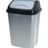 Storage Solutions Afvalemmer - 5L - grijs/zwart - klep deksel
