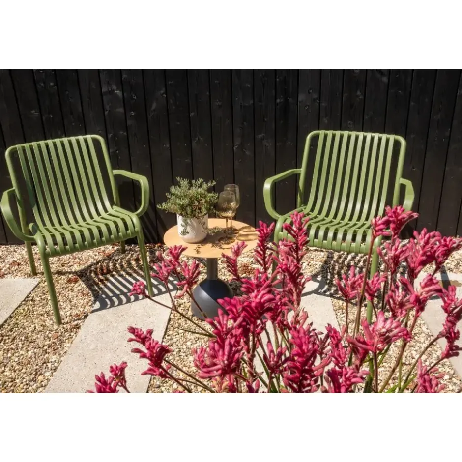 Stripe Loungestoel - Mosgroen