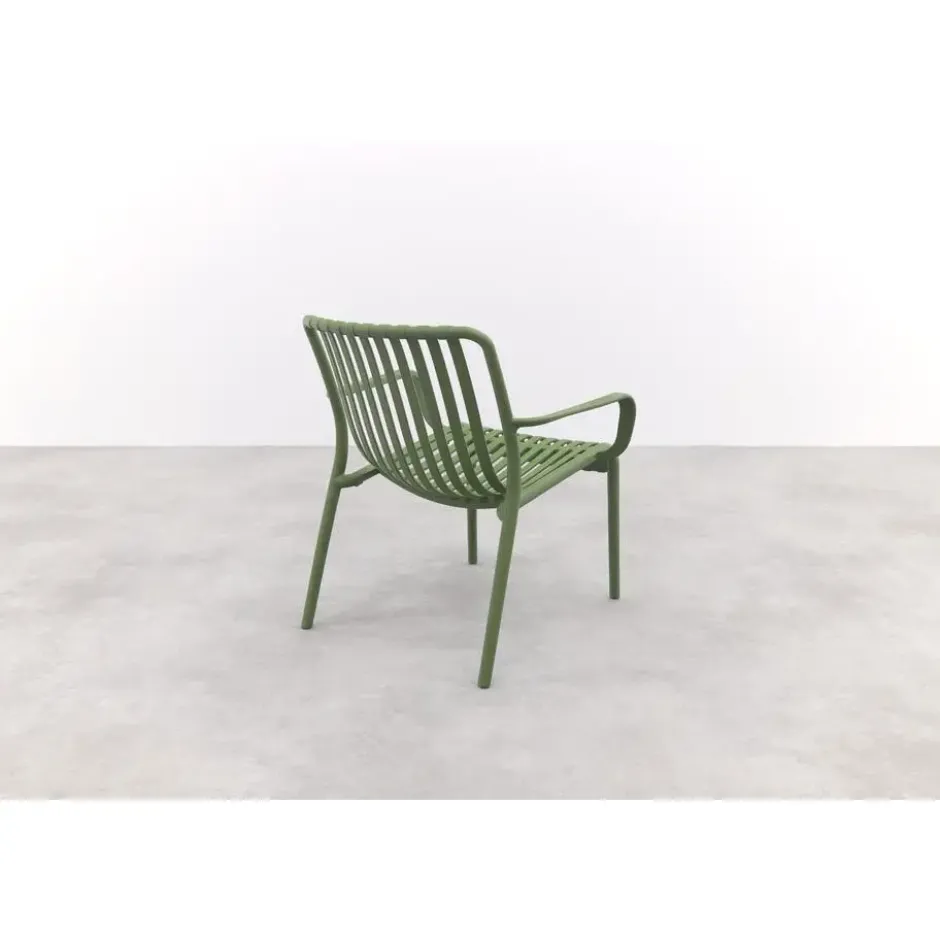 Stripe Loungestoel - Mosgroen