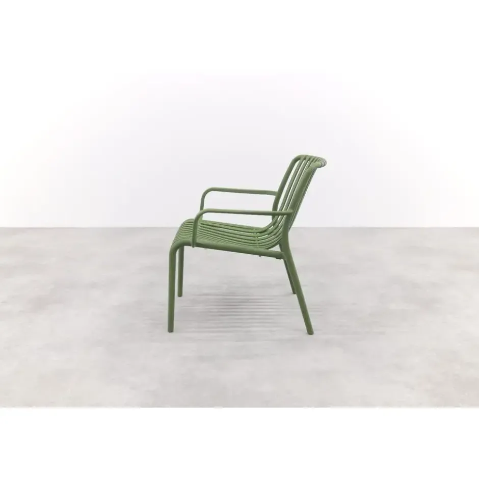 Stripe Loungestoel - Mosgroen