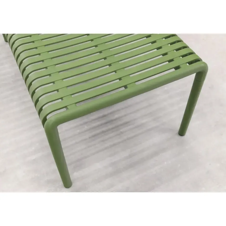 Stripe loungetafel 95x55 cm. - Mosgroen - Weerbestendig