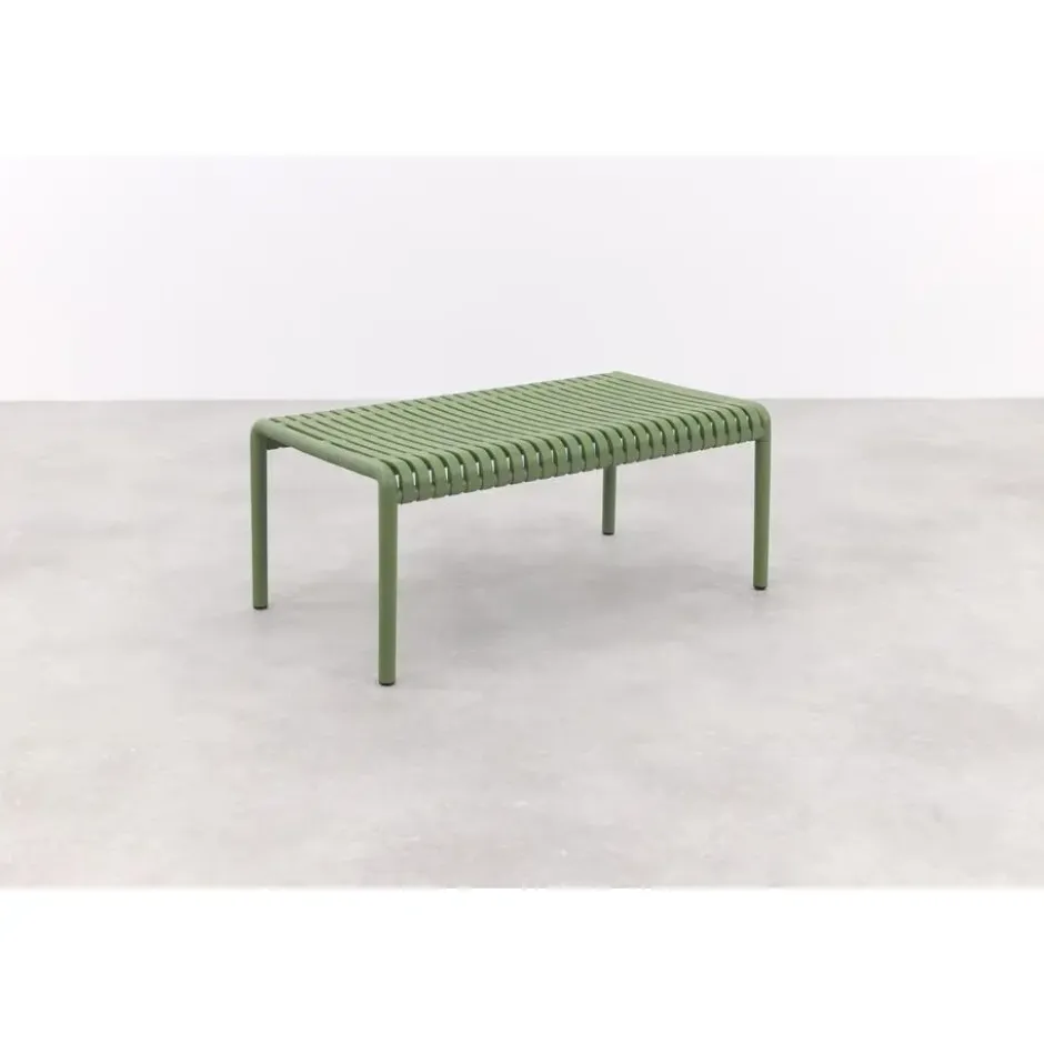 Stripe loungetafel 95x55 cm. - Mosgroen - Weerbestendig