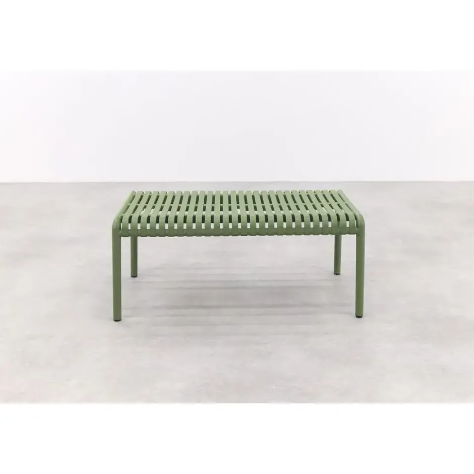 Stripe loungetafel 95x55 cm. - Mosgroen - Weerbestendig