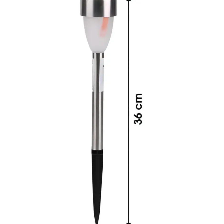 Sunnydays Tuinlampen / prikspot Lumora - zilver - RVS - 36 cm