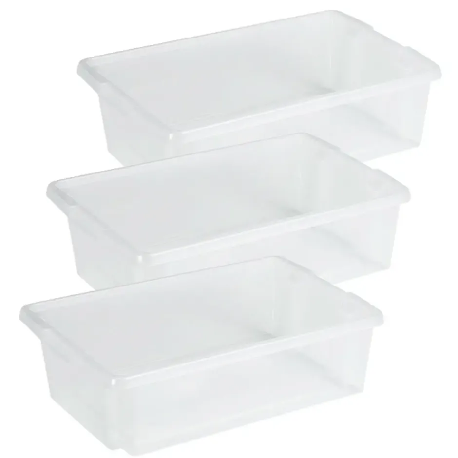 Sunware opslagbox kunststof - 30L - transparant - 59x39x17cm