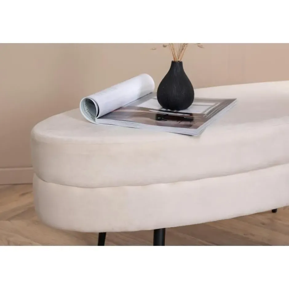 Svea - Axel hocker - velvet - beige