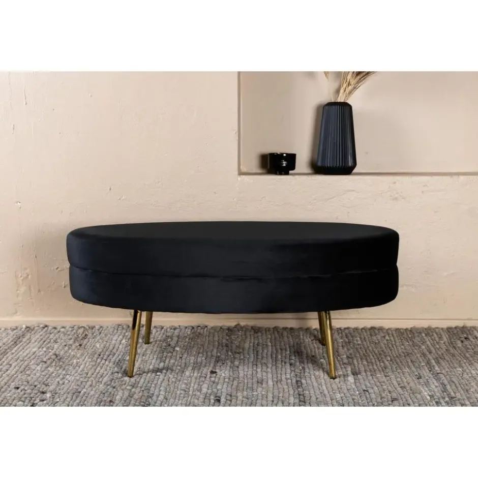 Svea - Axel hocker - velvet - zwart