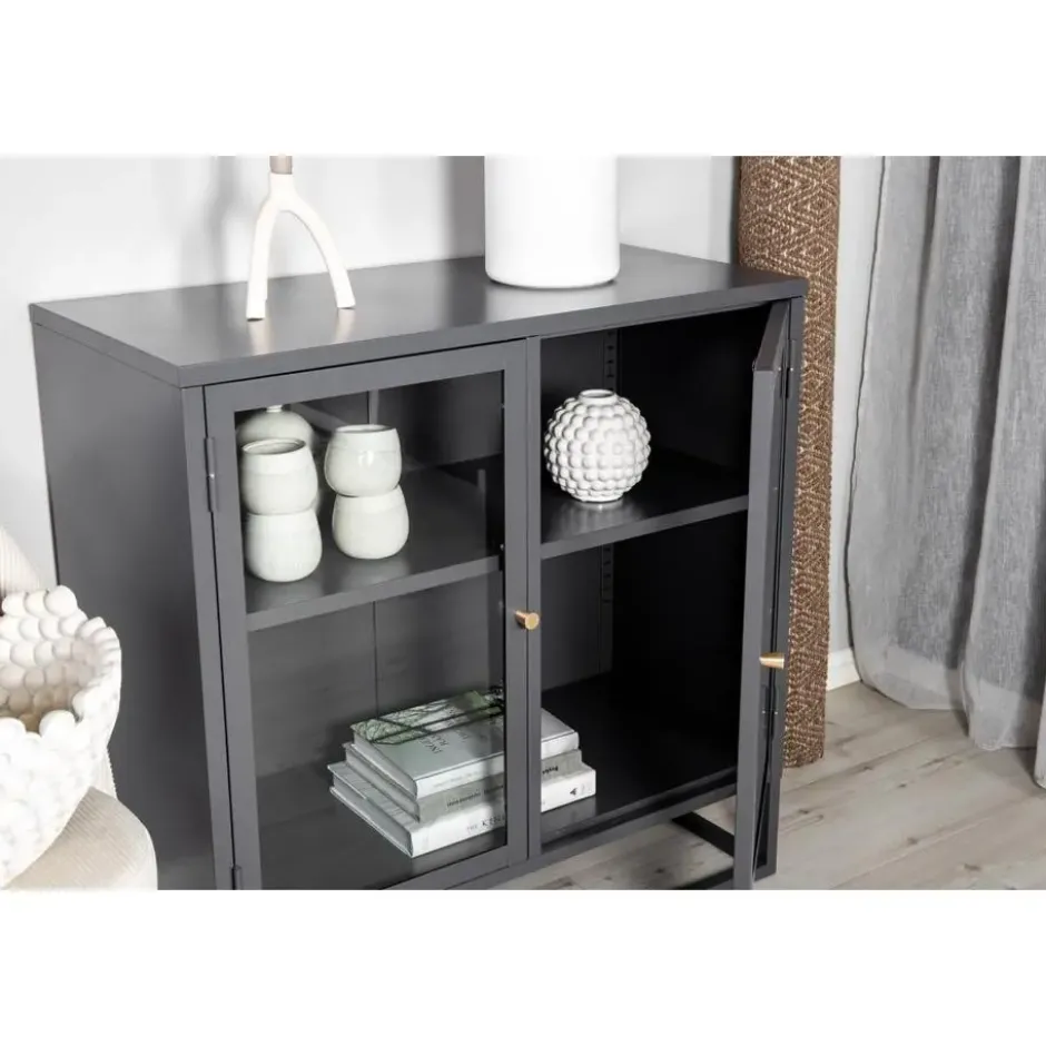 Svea - Noma vitrinekast - 85 x 85 cm - grijs