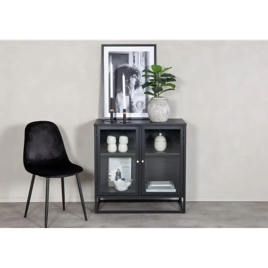 Svea - Noma vitrinekast - 85 x 85 cm - zwart