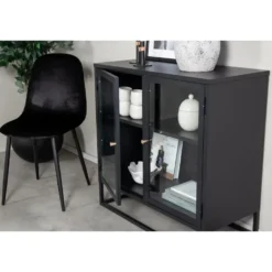 Svea - Noma vitrinekast - 85 x 85 cm - zwart