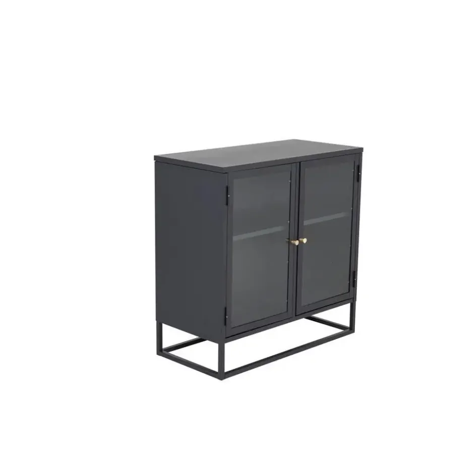 Svea - Noma vitrinekast - 85 x 85 cm - zwart