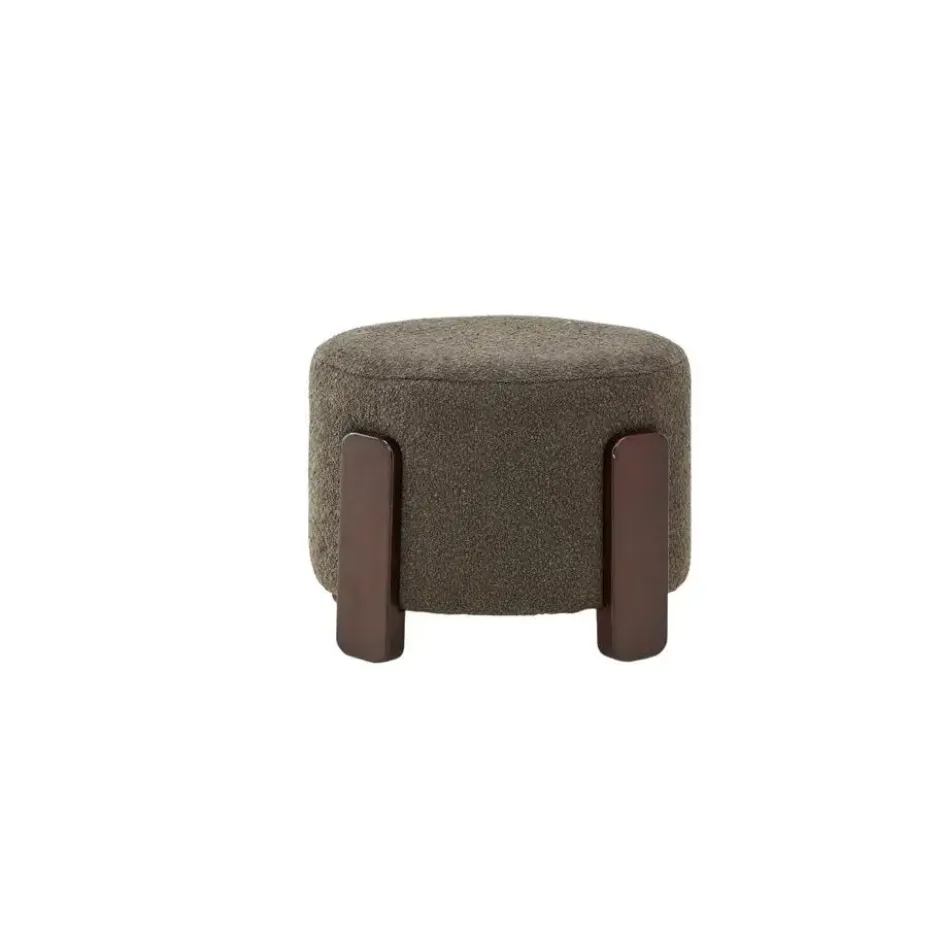 Svea - Nova hocker - boucle - donkergrijs