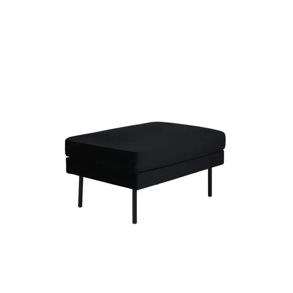 Svea - Rio hocker - velvet - zwart