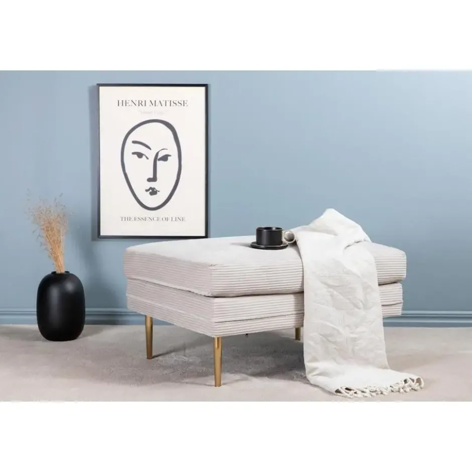 Svea - Tess hocker - rib - beige