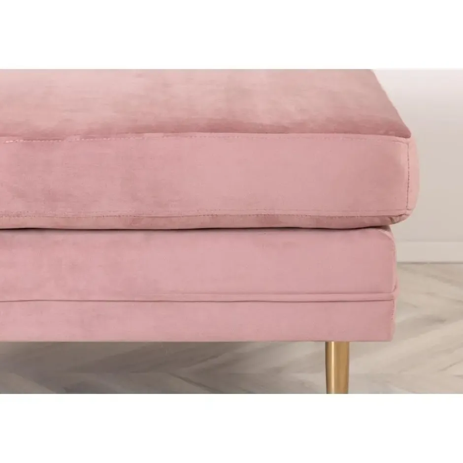 Svea - Tess hocker - velvet - roze