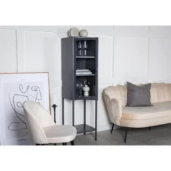 Svea - Zivo vitrinekast - 40 x 150 cm - grijs