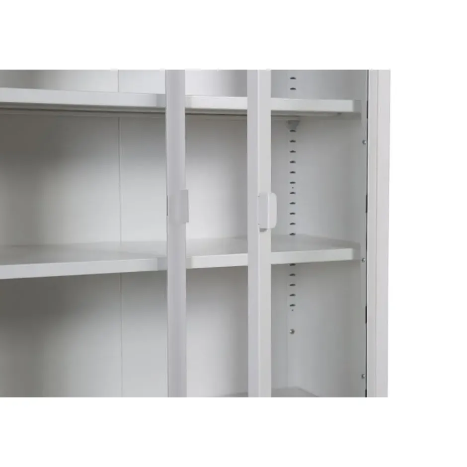 Svea - Zivo vitrinekast - 75 x 150 cm - wit