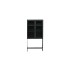 Svea - Zivo vitrinekast - 75 x 150 cm - zwart
