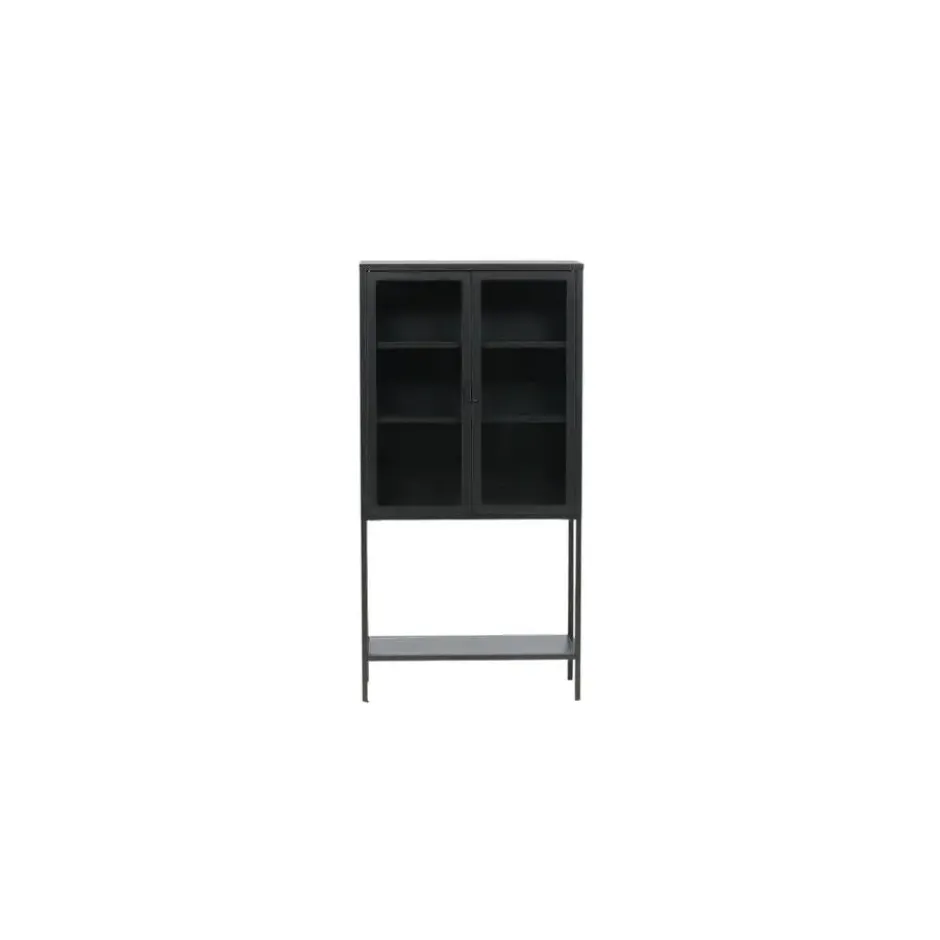 Svea - Zivo vitrinekast - 75 x 150 cm - zwart