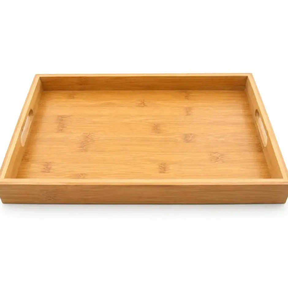 Svenska Living Dienblad - rechthoekig - bamboe - handvatten - 38 cm