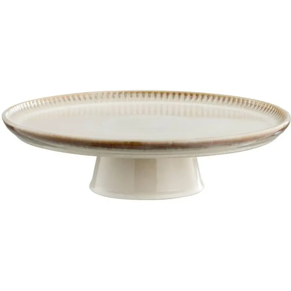 Taartplateau Camille - beige stoneware - Ø31 cm